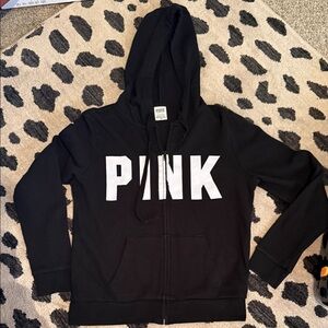 PINK Victoria's Secret Black zip Hoodie